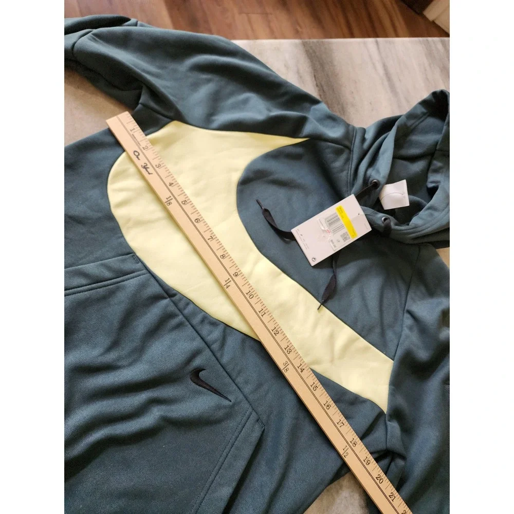 NWT Nike Therma-FIT Training Hoodie Mens Small Teal Volt Big Swoosh NEW